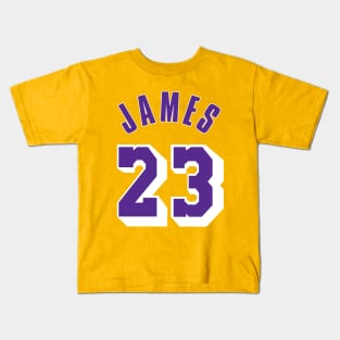 LBJ yellow no 23 Kids T-Shirt